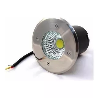 Spot Balizador Cob 5 Peça Led Chão Piso 3w Embutir Branco Quente Cor Da Cúpula Preto Cor Da Estrutura Cromado