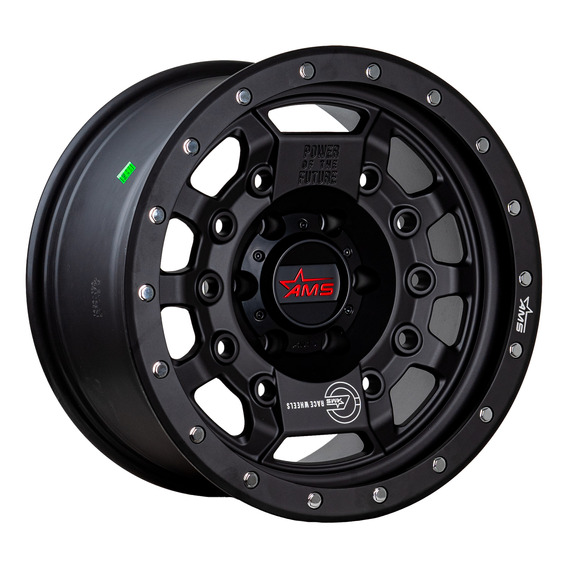 Llantas 17x9 6x135 Et-15 Ams Negro Matte Qc1939 (set De 4 Ll