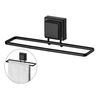 Suporte Porta Toalha Rosto Banheiro Lavabo Ventosa Preto