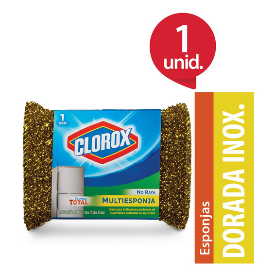 Clorox Esponja Dorada Inoxidable 1 Unidad