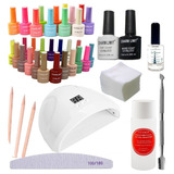 Kit Inicial Manicuria Gel Esmalte Removedor Cabina Led/ Uv