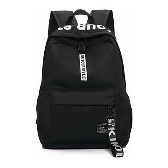 Mochila urbana A&D 08 color negro diseño lisa 20L