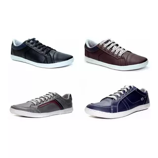 Sapatênis Casual Masculino Kit Com 4 Pares Promoção Top