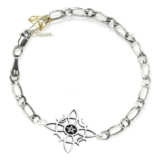 Pulsera Nudo De Brujas Fases Lunares Curado Plata 925