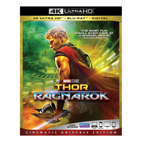 Thor Ragnarok Edition Cinematic Película 4k Uhd + Blu-ray Disney 4K UHD + Blu-ray + Copia Digital