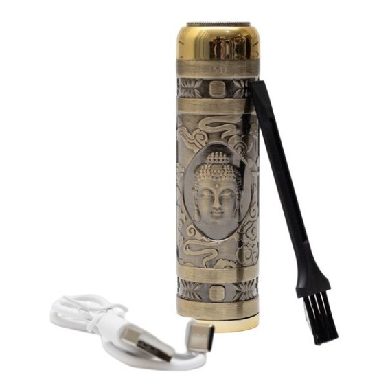 Mini afeitadora eléctrica portátil de bolsillo, color dorado, 110 V/220 V