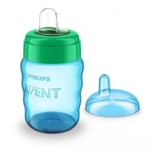 Vaso Para Bebés Antiderrame Philips Avent Easy Sip Scf553 Color Verde/celeste De 260ml