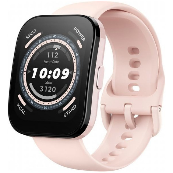 Reloj Smartwatch Amazfit Bip 5 Rosado Color De La Caja Rosa Color De La Malla Rosa Diseño De La Malla Mesh