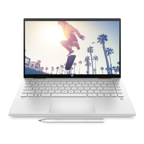 Laptop Hp X360 Intel Core I5 8gb 256gb Win 11 14-dy2002la Color Plateado