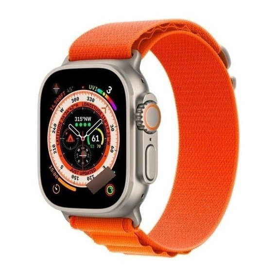 Apple Watch Ultra  Titanio De 49 Mm Correa Alpine Naranja