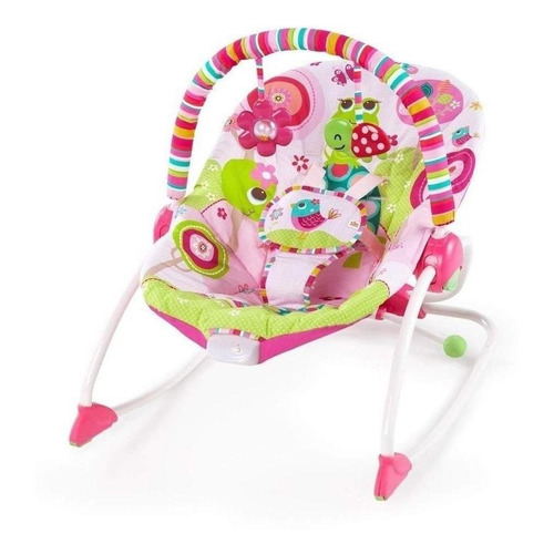Silla mecedora para bebé Bright Starts Raspberry Garden Infant To Toddler Rocker 10125-ES rosa