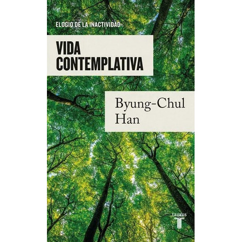 Vida Contemplativa, De Byung-chul Han. Editorial Penguin Random House, Tapa Blanda, Edición 2023 En Español
