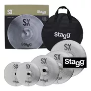 Pratos Bateria Silenciosos Kit 14' 16' 18' 20' Stagg C/ Bag