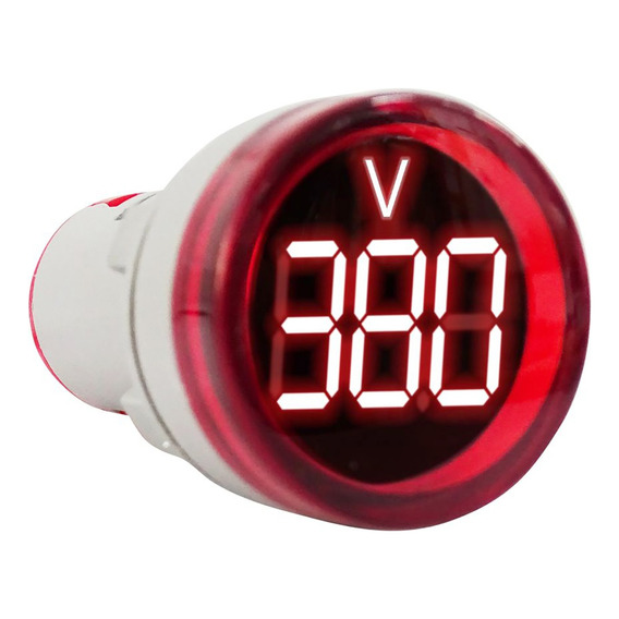 Ojo Buey Voltímetro Baw Digital Led Rojo 80 500vca 3 Dígitos