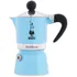 Cafetera Bialetti Rainbow 3 Tazas Color Celeste