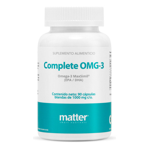 Omega 3, Omega-3 Maxsimil®, 90 Cap, Complete Omg-3, Matter Sabor N/A