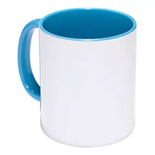 Taza 11oz Fondo Y Asa De Color Para Sublimar Calidad Aaa