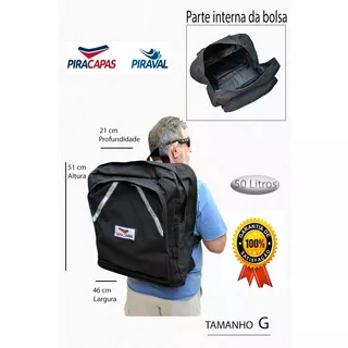 Mochila Bolsa Nylon Motoqueiro Reforçada Piracapas