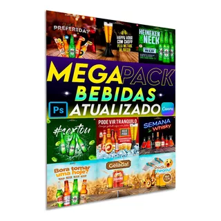 Pack De 410 Artes De Bebidas E Bares +20 Brindes