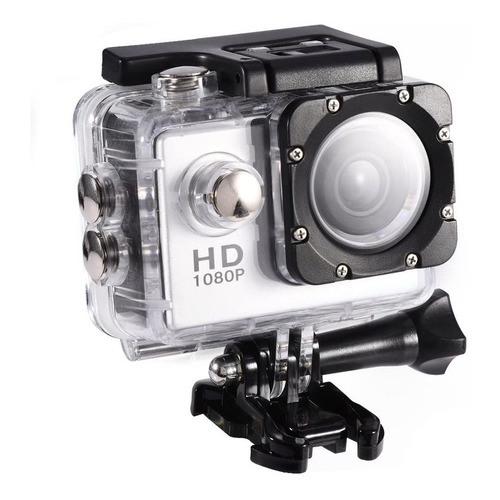 Camara Deportiva Hd Sumergible  Hd 1080p 30 Metros Color Gris