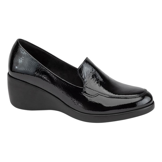 Zapato Confort Cuña Loafer Vicenza Negro Mujer 8104