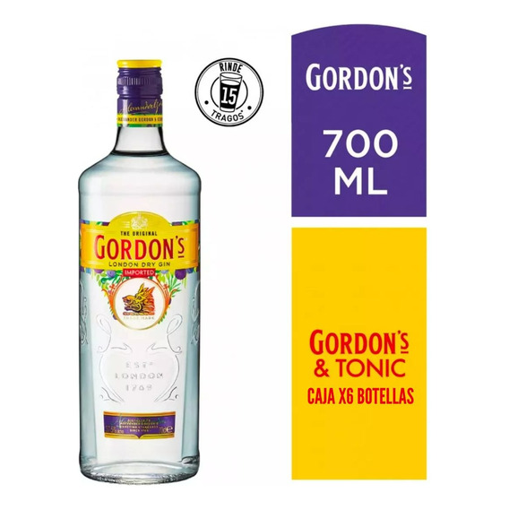 Gin Gordon's London Dry - Caja X6 Botellas