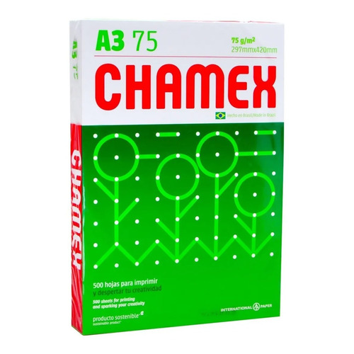 Resma Chamex A3 75 Gr Color Blanco