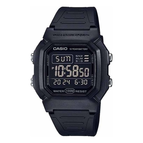 Reloj Casio Illuminator W800h-1bv Negro Original E-watch
