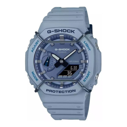 Reloj Casio G-shock Serie Tone One Ga-2100pt-2acr Color de la correa Azul Color del bisel Azul Color del fondo Azul