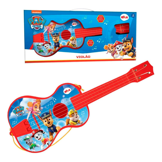Guitarra Para Niños Ukelele Infantil Paw Patrol 50cm El Rey