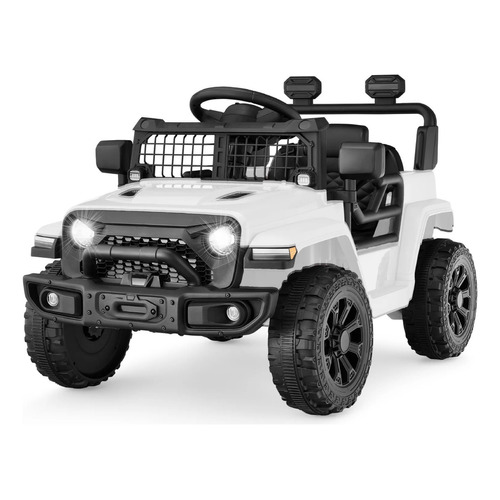 Jeep Montable 6v Control Remoto Luz Sonido Blanco 3-5 Años Color blanco 6v