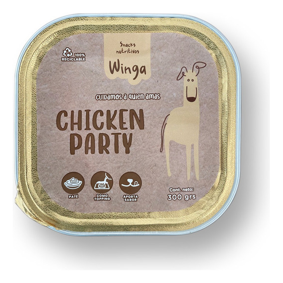 Paté Chicken Party 300 Grs (perros) - Winga
