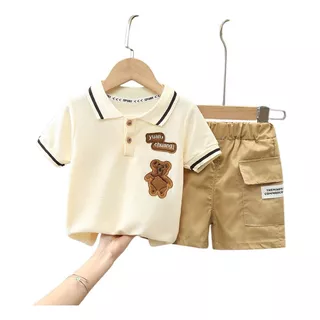 Conjunto Set De Ropa De Dos Piezas Para Niños Kids Summer