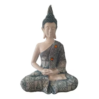 Buda Meditación Figura Decorativa Adorno Grande 33cm.