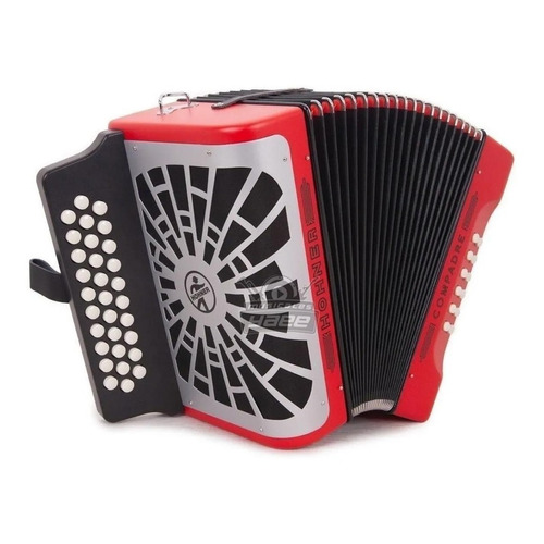 Acordeón Hohner Compadre Diatónico Sol Rojo A48241 Con Funda