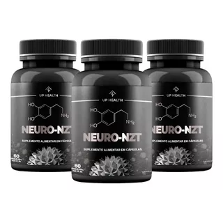 3 Potes Neuro-nzt Nootrópico Concentração Memória 180 Caps