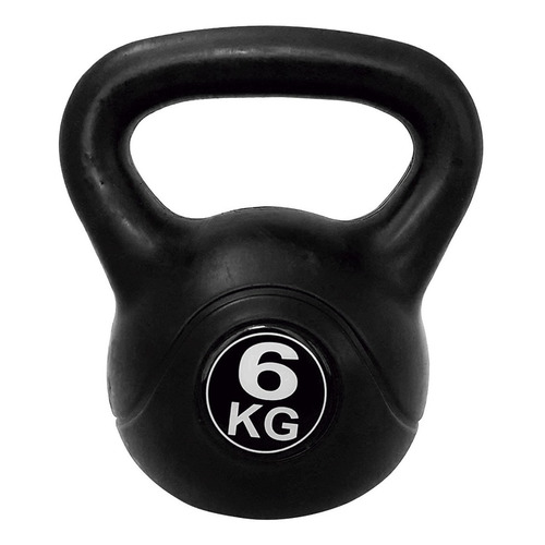 Pesa Rusa Best Kettlebell 6kg Para Ejercicio Gym En Casa Color Negro