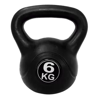 Pesa Rusa Best Kettlebell 6kg Para Ejercicio Gym En Casa Color Negro