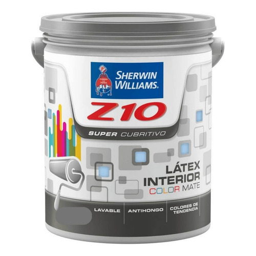 Z10 Latex Interior Mate Supercubritivo Sherwin 1 Litro Color Oliva