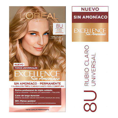  L'Oréal Excellence Coloracion triple cuidado sin amoníaco Rubio Claro Universal