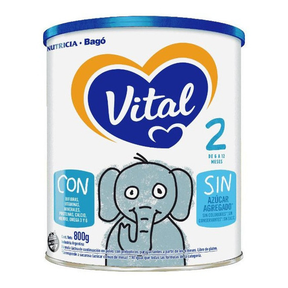 Leche De Fórmula En Polvo Nutricia Bagó Vital 2 En Lata 800g