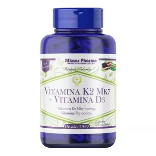 Vit K2 Mk7 100mcg Vit D3 10000ui 360 Capsulas Natural