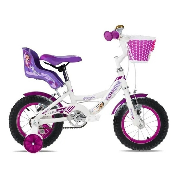 Bicicleta Rodado 12 Top Mega Flexygirl R12 Cub.neg Nena