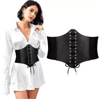 Cinturón Elástico Tipo Corset Cintura De 65 A 80 Cm Ancho El