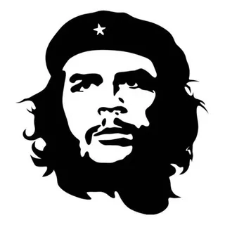 Calco Adhesivo Che Guevara En Negro