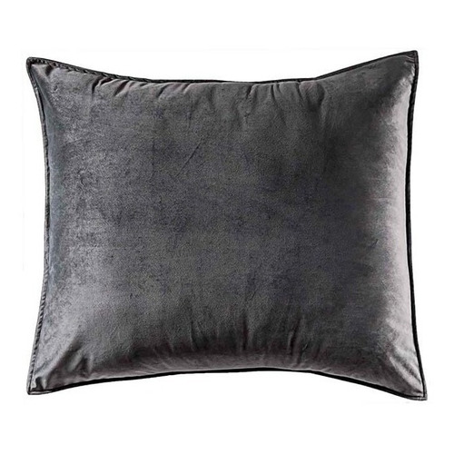 Funda De Almohada Europea Velvet Gris Vianney