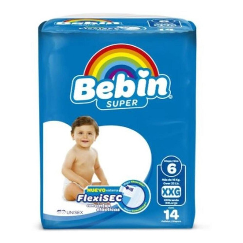 Bebin Super Flexisec | Pañal Bebé - Xxg Etapa 6 - 84 Piezas