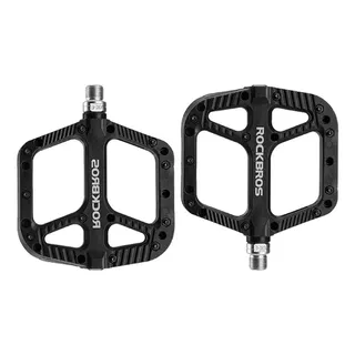 Pedales Plataforma Rockbros Nylon Mtb 10 Pins/ Alta Calidad Color Negro Color Pedal Negro