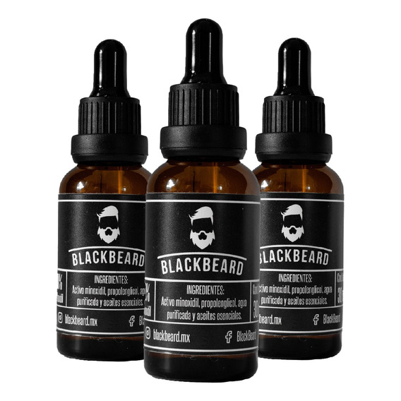 Minoxidil Al 10% Blackbeard Con Cafeína 3x2 (3 Frascos)