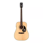 Guitarra Acústica Cort Standard Ad810e Para Diestros Natural Open Pore Satin